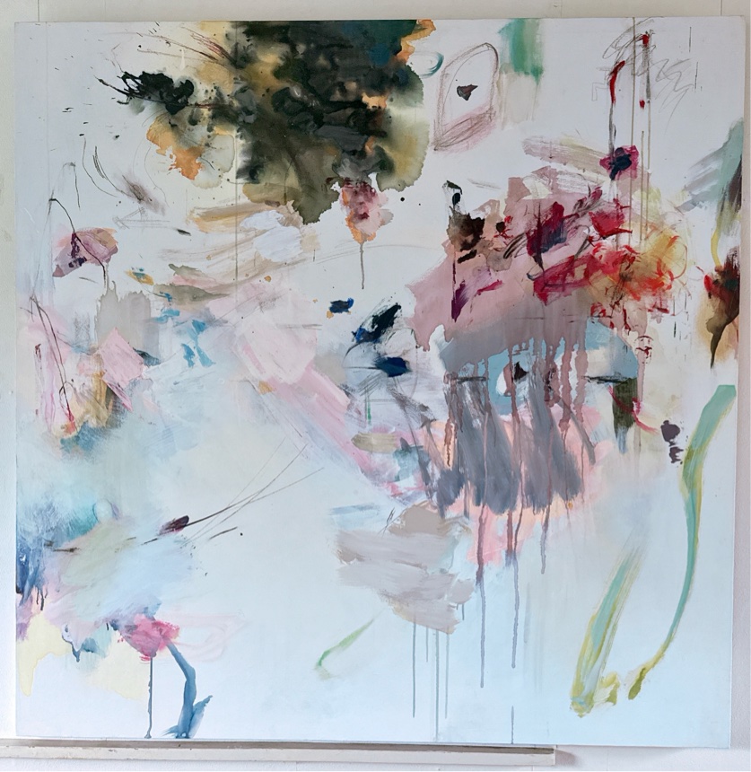 内山田画廊 s6号 現代アート アクリル画 キャラクターイラスト 50cm 内